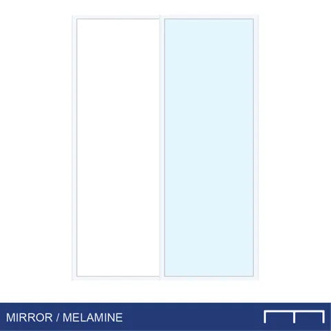 Smooth Sliders - Double - Melamine-Mirror