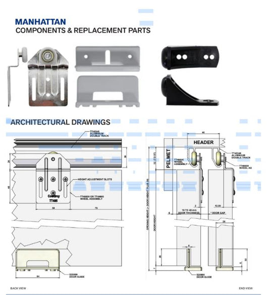 Manhattan P480 - Set for Two Sliding Doors For Wardrobe