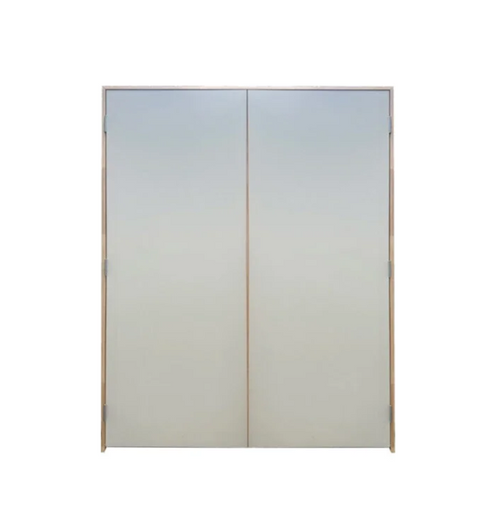 1980mm Double Door Hollow core Door Hung on Flat Jamb 112 x 38
