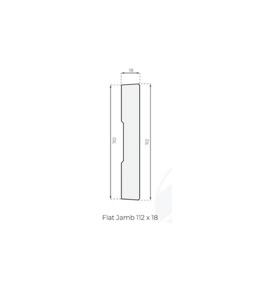 1980 mm Hollow core Door Hung on Flat jamb 112 x18mm
