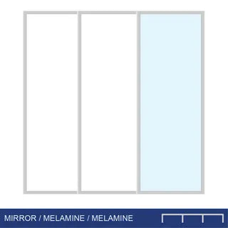 Smooth Sliders - Triple - Mirror-Melamine-Melamine